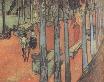 Vincent Van Gogh Les Alyscamps,Falling Autumn Leaves (nn04)